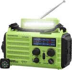 Mesqool Kurbelradio mit Taschenlampe & Kompass